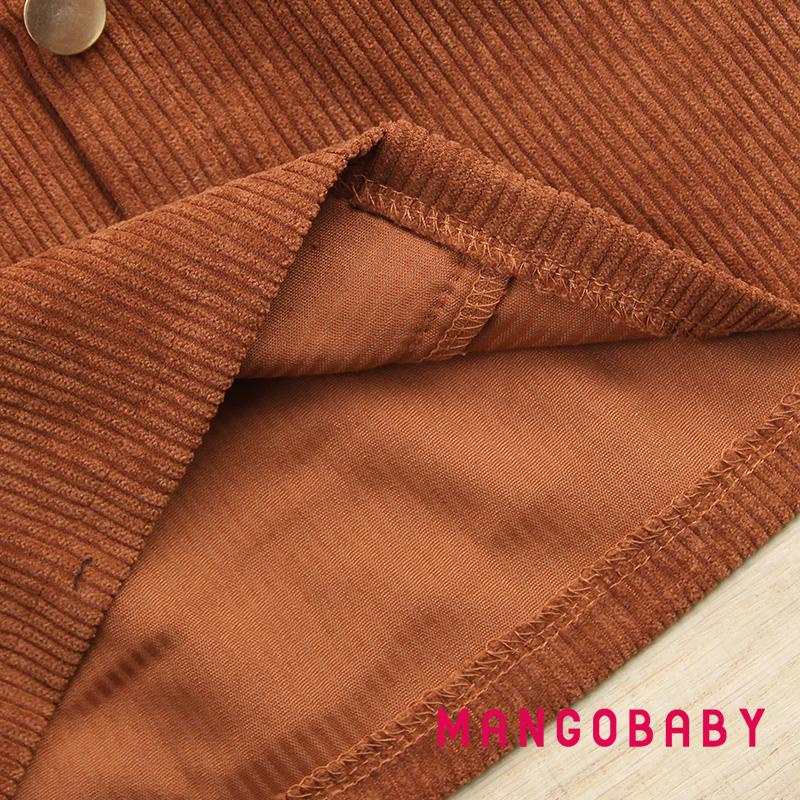 Set Áo Không Tay Màu Trơn + Chân Váy Chữ A Lưng Cao Phối Hàng Nút Thời Trang Mùa Hè Cho Bé Gái