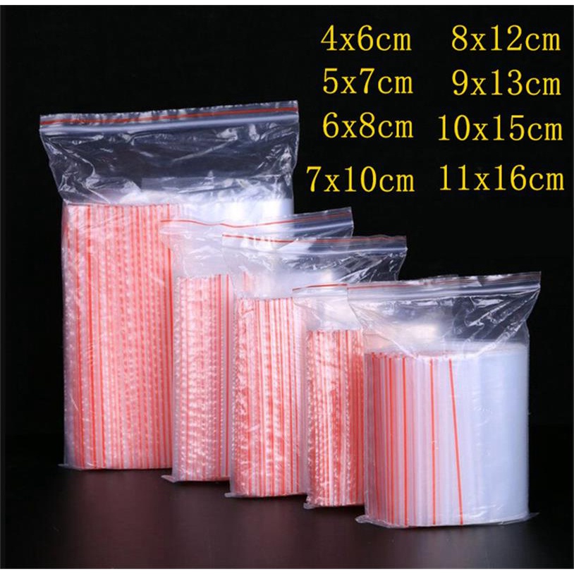 Set 100 Túi Nhựa Trong Suốt Hút Chân Không Đựng Thực Phẩm Tiện Dụng