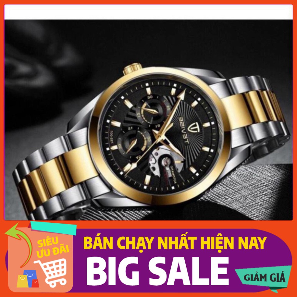 ĐỒNG HỒ AUTOMATIC TEVISE CHÍNH HÃNG NAM DÂY INOX NGUYÊN KHỐI CAO CẤP (TẶNG KỀM HỘP) HÀNG CỰC CHẤT