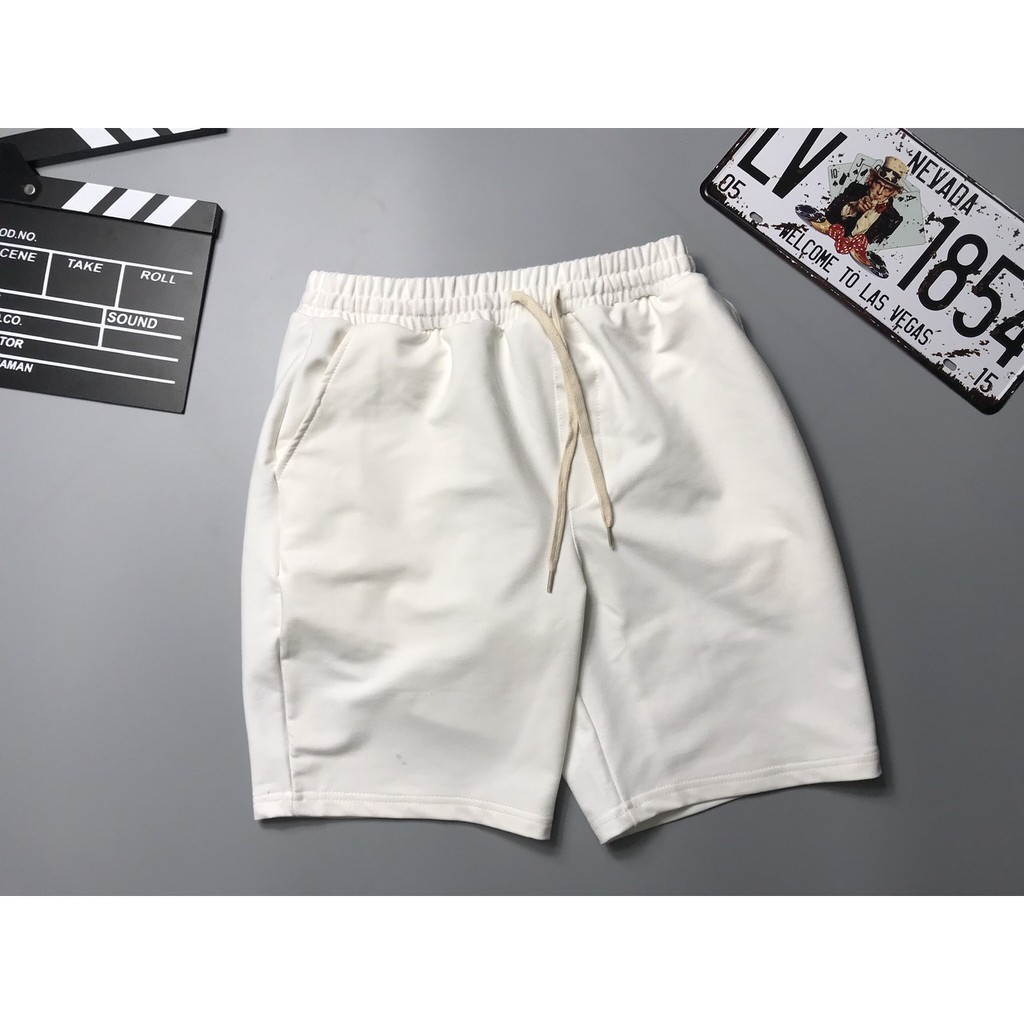 QUẦN SHORT DA CÁ TRƠN UNISEX 5 MÀU