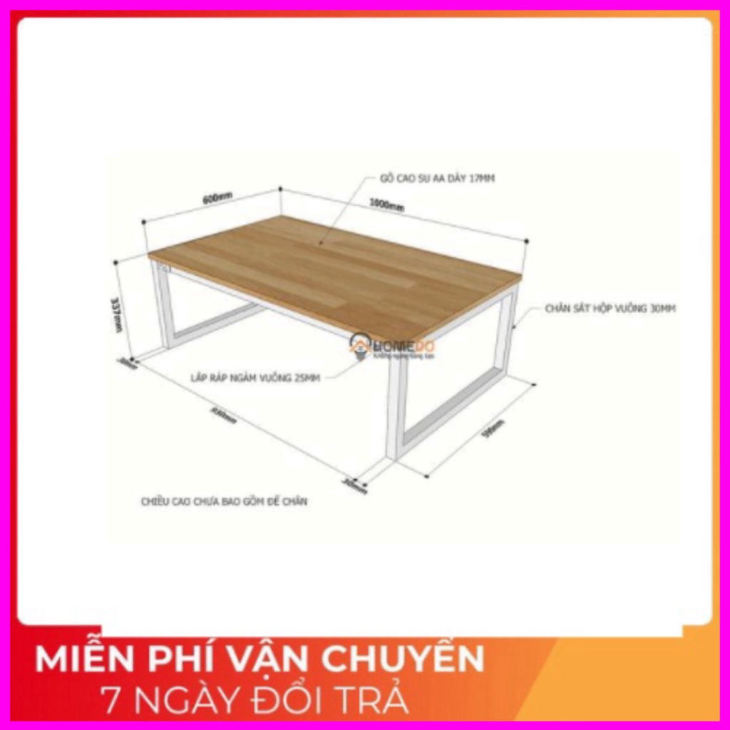 Bàn làm việc,bàn học gấp gọn,chân sắt ngồi bệt,mặt gỗ mdf chống nước,tiện lợi khi sử dụng