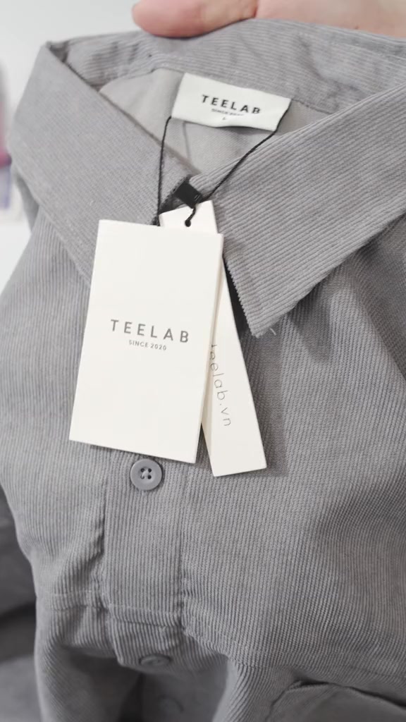 Áo Sơ Mi Nhung Tăm Dài Tay Form Rộng Teelab Local Brand Unisex SS037 | BigBuy360 - bigbuy360.vn