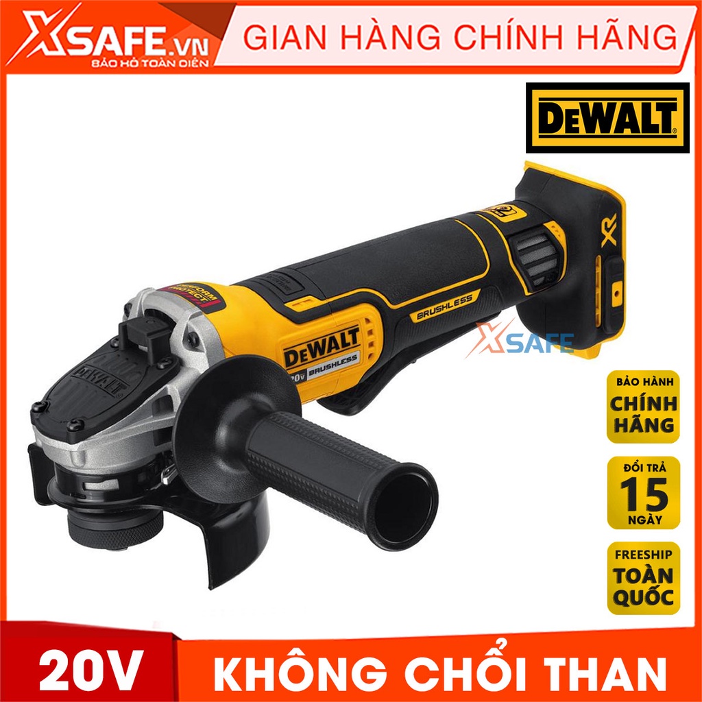 Máy mài góc 20V Max DEWALT DCG413B Máy mài cầm tay DeWalt bộ ly hợp bảo vệ quá tải, có đèn LED, động cơ không chổi than