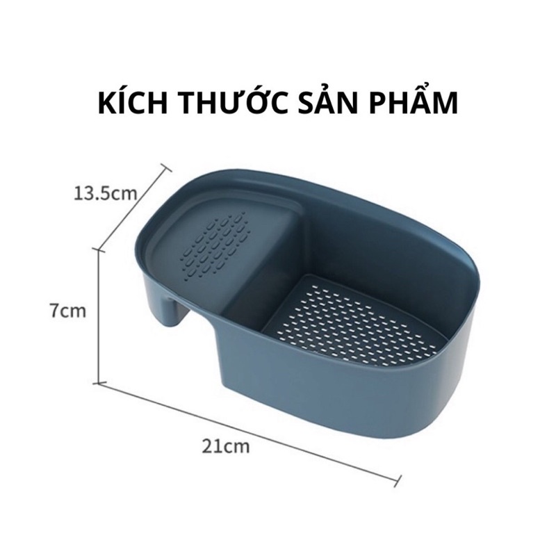 [Rẻ Vô Địch] Rổ Lọc Rác Bồn Rửa Bát Kèm Để Đồ Đa Năng, Khay Lọc Rác Gài Bồn Rửa Chén Bát