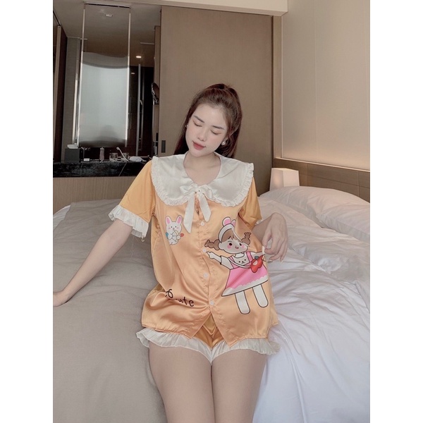 [Mã SKAMLTSM9 giảm 10% đơn 99K] Bộ Đồ Pijama Lụa Latin Mát Mịn Tay Cộc Quần Cộc Không Nhăn, Không Bai Giãn | BigBuy360 - bigbuy360.vn