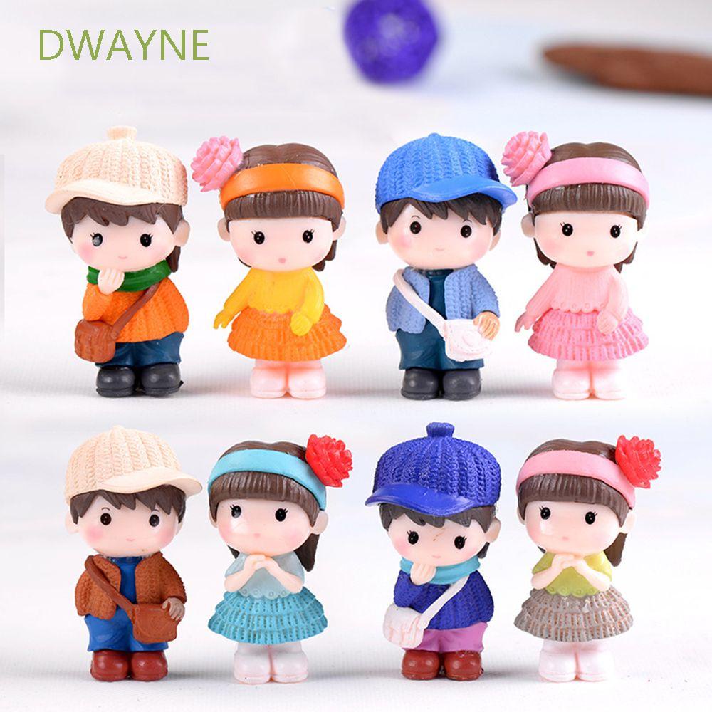 Set 8 Tượng Cặp Đôi Mini Dễ Thương Trang Trí Vườn Nhà Búp Bê