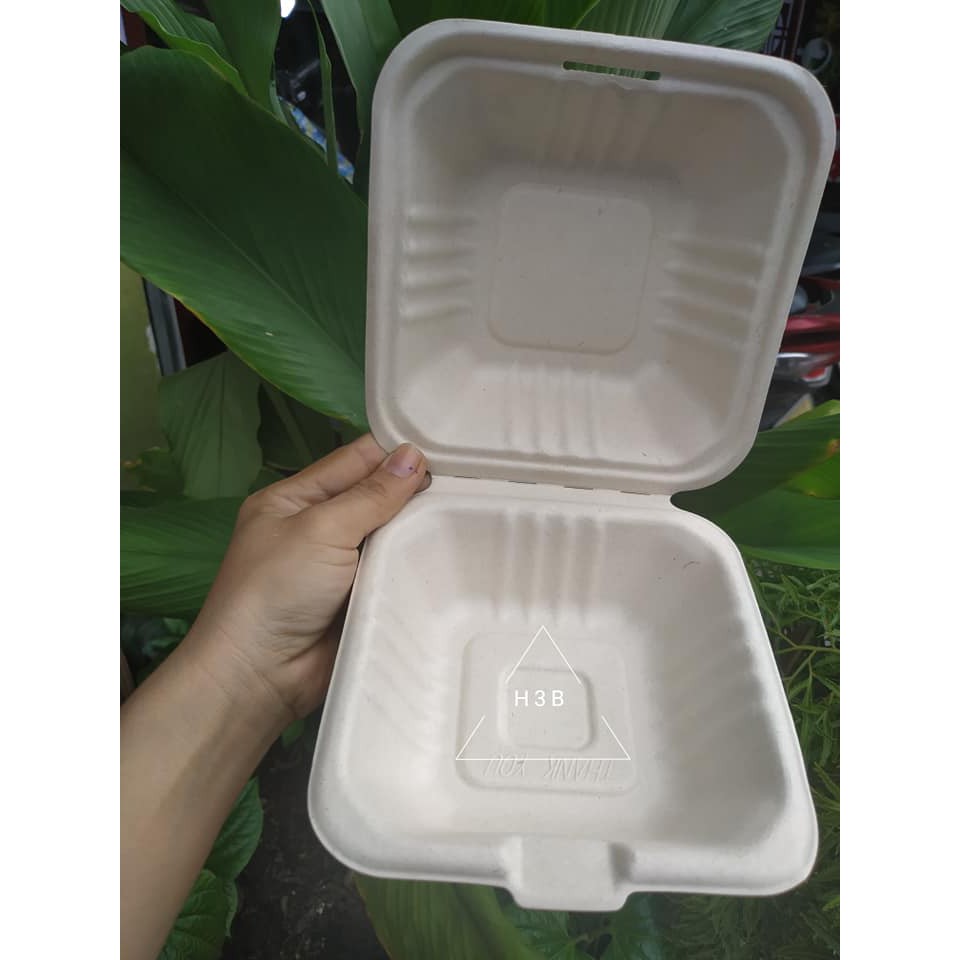 Hộp bã mía  vuông / 50 hộp | BigBuy360 - bigbuy360.vn