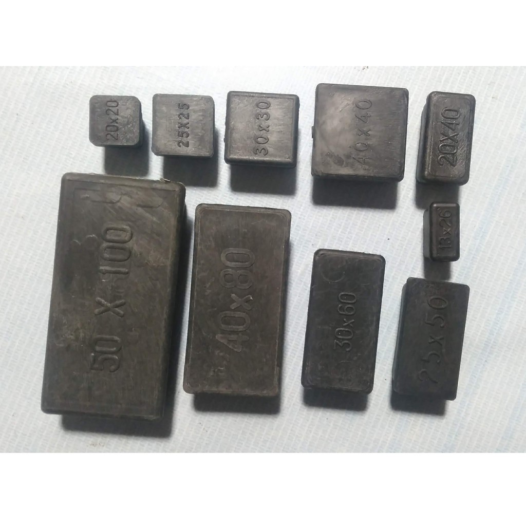 10 cái chụp sắt hộp 30*60, bịt đầu sắt hộp chống nước chui vào