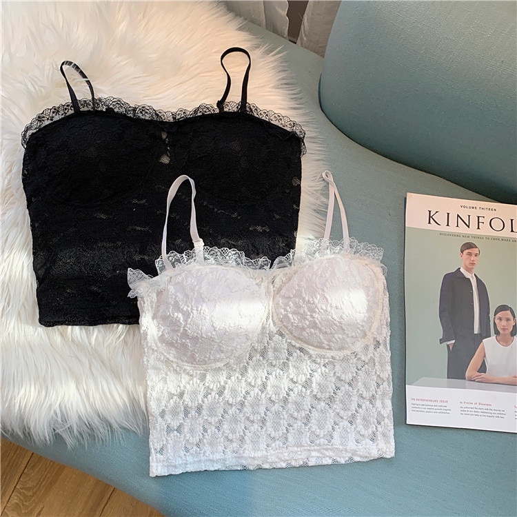 Áo bra ren Áo lót nữ 2 dây croptop hoạ tiết hoa gợi cảm tôn vòng 1 sexy quyến rũ CHICHI BRA 1872