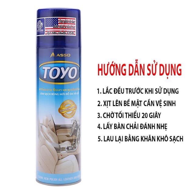 Chai xịt đánh bóng ôtô, xe máy Toyo 500mL -XIT_TOYO