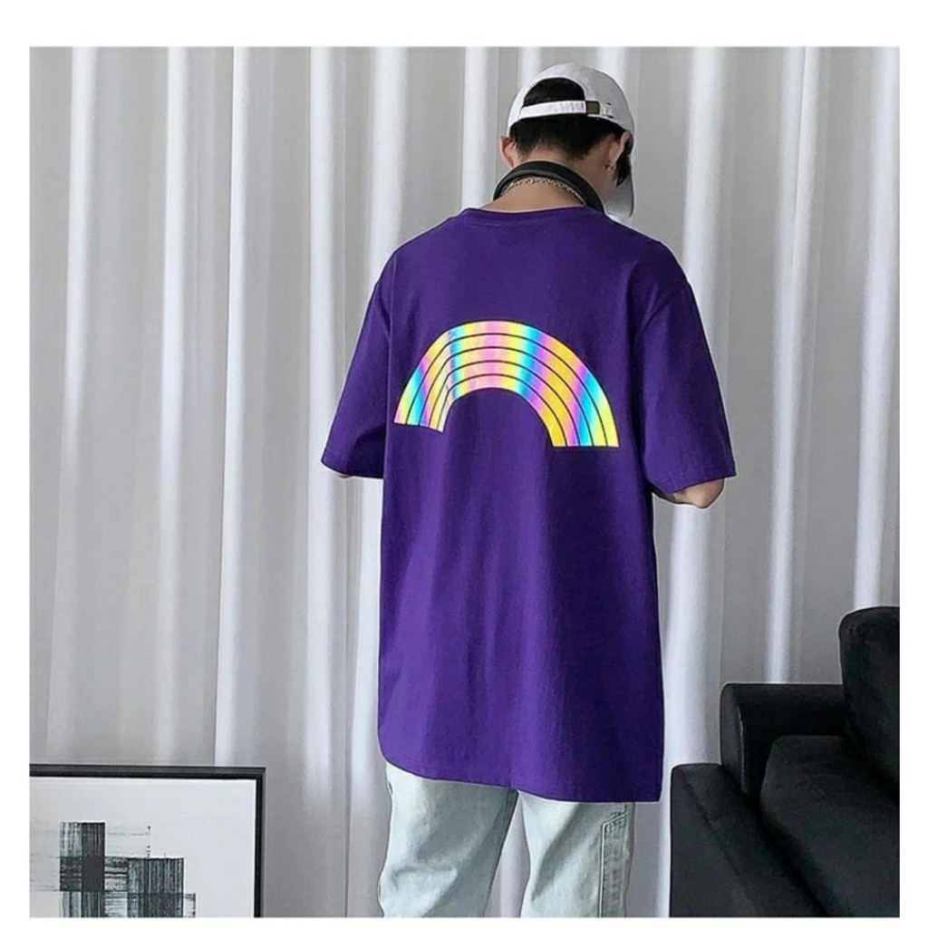 Áo thun Stee Phản quang Halogam RAINBOW Unisex