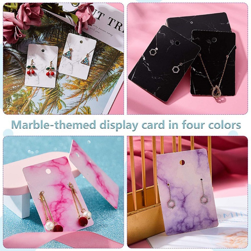 Set 200 Thẻ Trưng Bày Vòng cổ / Bông Tai Bằng Đá Cẩm Thạch