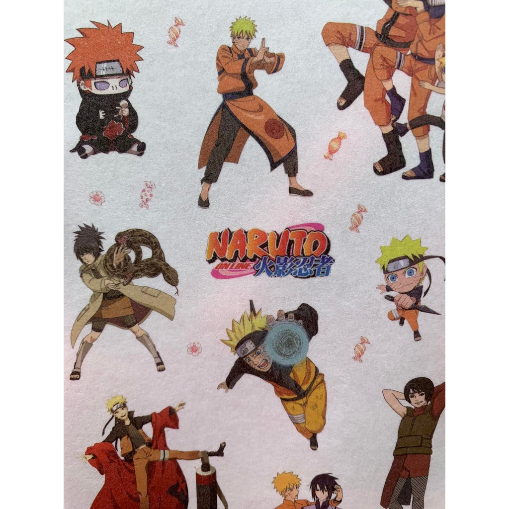 Set 6 tấm hình dán Naruto | Baystore