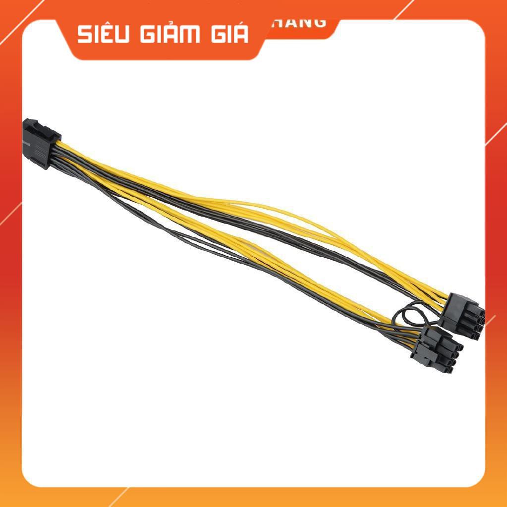 Dây chuyển đổi 8-Pin Female To Dual 8-Pin Power Splitter Cable PCIE PCI Express Mining Line