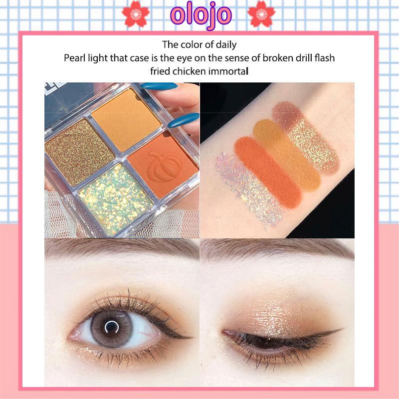 ⚜️Bảng phấn mắt DIKALU bốn màu lì và ánh ngọc trai tông đất thời thượng