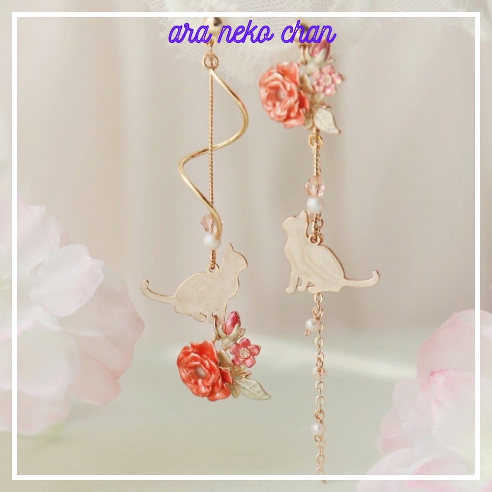 Bông Tai Dáng Dài Hình Mèo Dễ Thương Dành Cho Nữ