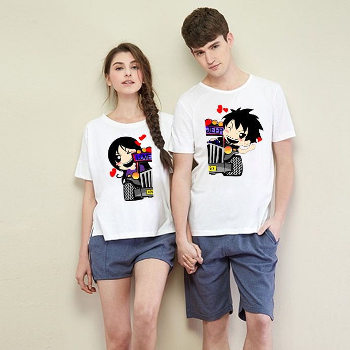 Áo thun Cặp Đôi Nam Nữ Couple Valentine AZ - Form Rộng BIGSIZE M532