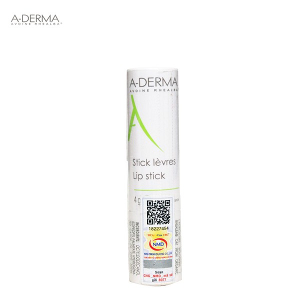 A-Derma Son Dưỡng Ẩm Và Bảo Vệ Môi Trong Suốt Lip Stick 4gr