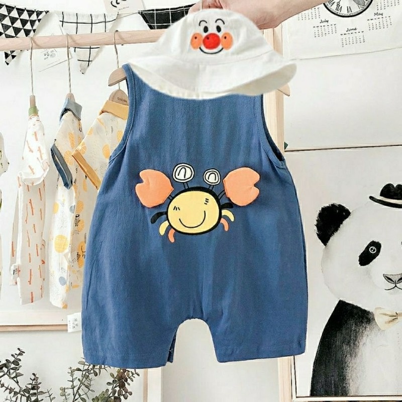 Jumpsuit sát nách chất Cotton cho bé
