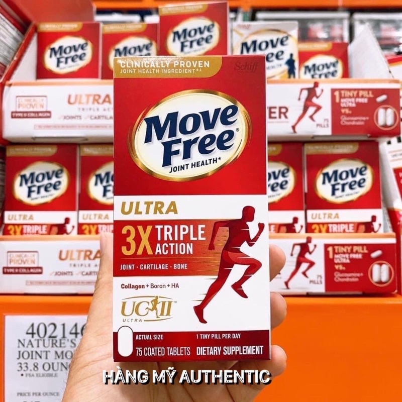 Date/2026 Viên Uống Schiff Move Free Ultra 3x Triple Action Hộp 75 Viên