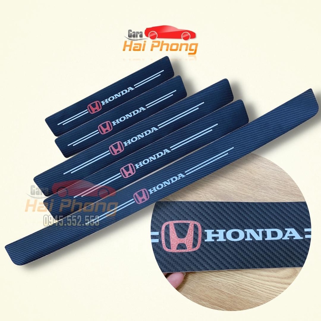 HONDA - Bộ Miếng Dán Logo HONDA Chống Trầy Xước Bảo Vệ Bậc Cửa Xe Hơi/ Bảo Vệ Cốp Sau Xe Hơi Bền Đẹp