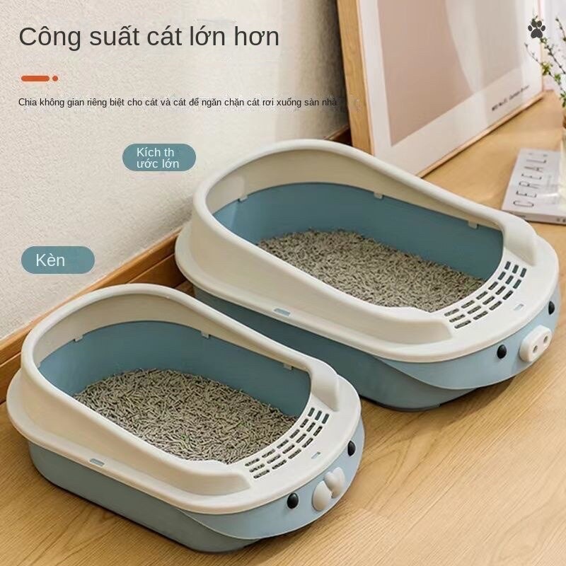 [SIZE LỚN]Khay Vệ Sinh CAO CẤP cho Mèo yêu màu sắc vui nhộn
