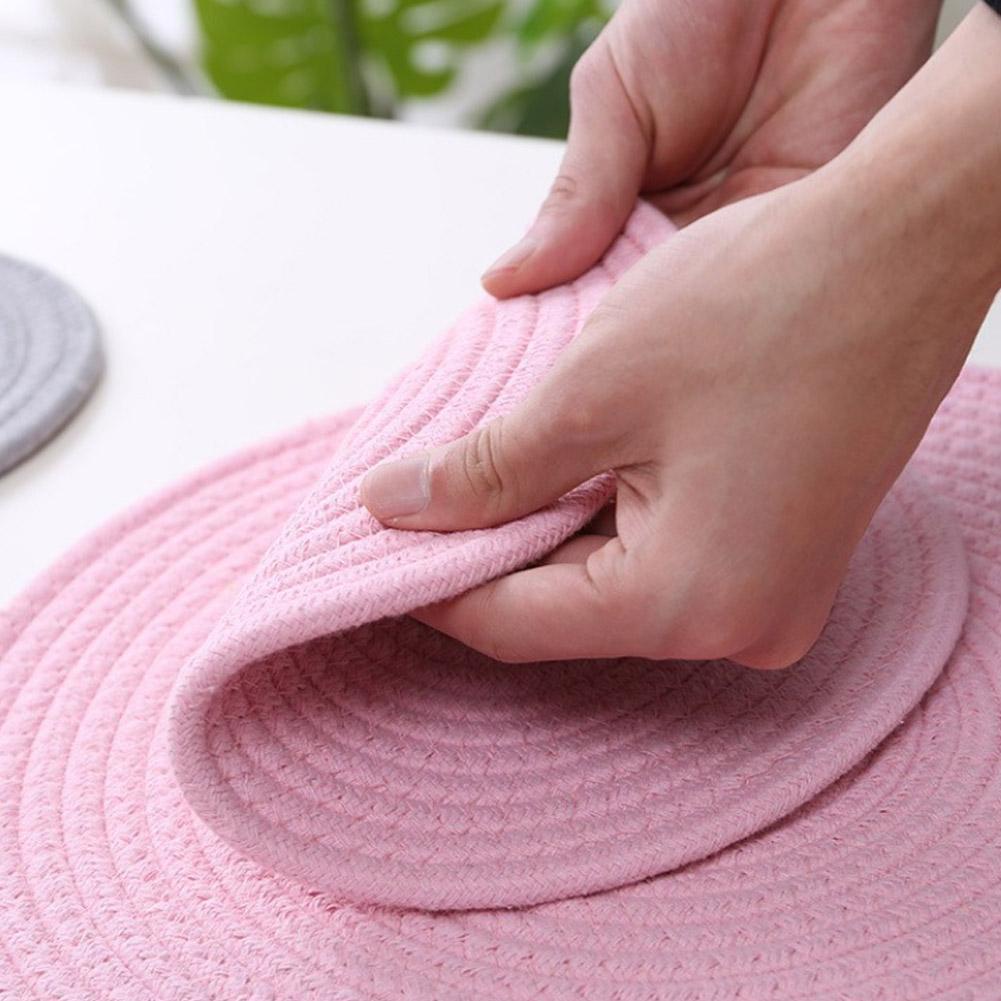 Tấm Lót Nồi Cách Nhiệt Chống Bỏng Bằng Cotton Dệt Phong Cách Bắc Âu Đơn Giản H7U9