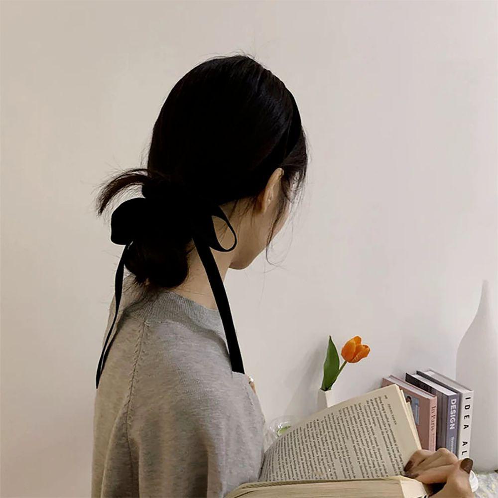 Dây Cột Tóc Ruy Băng Nhung Thắt Nơ Thanh Lịch Cho Nữ