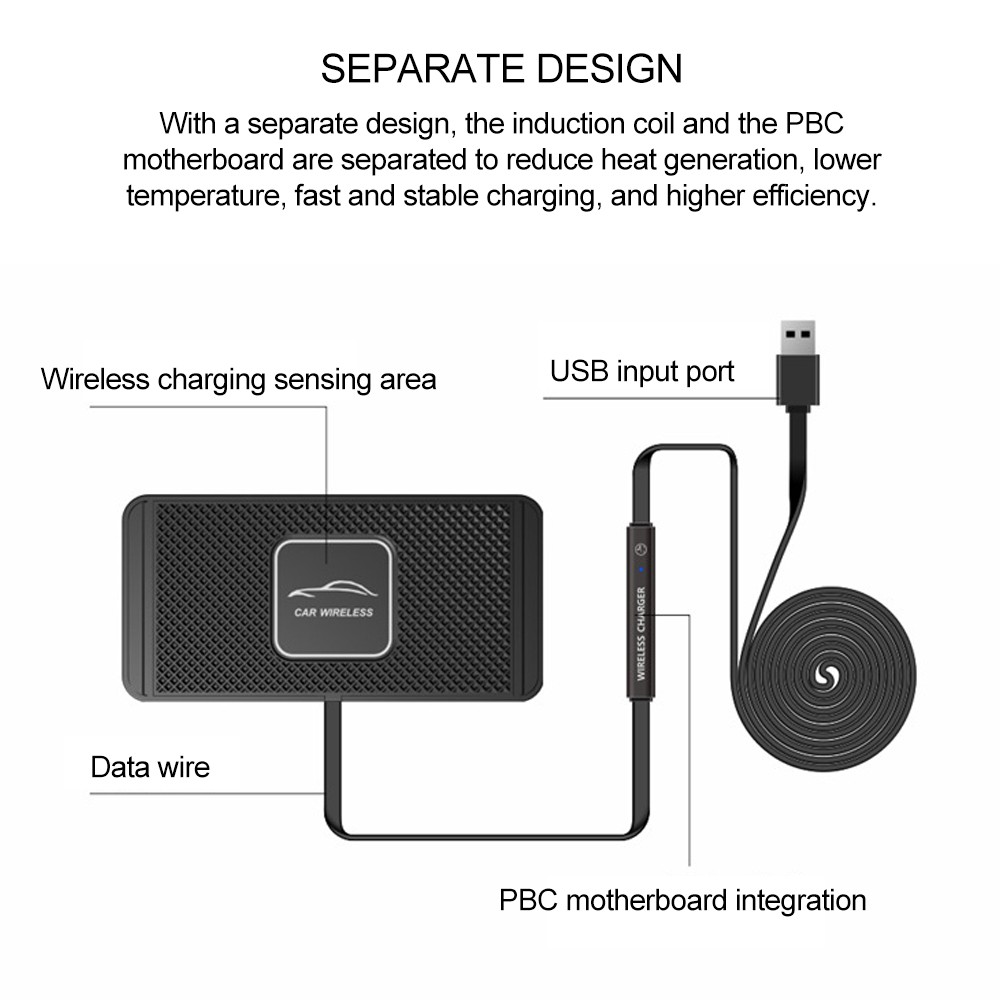 Đế Sạc Nhanh Không Dây Q1 Chống Trượt Cho Iphone / Samsung