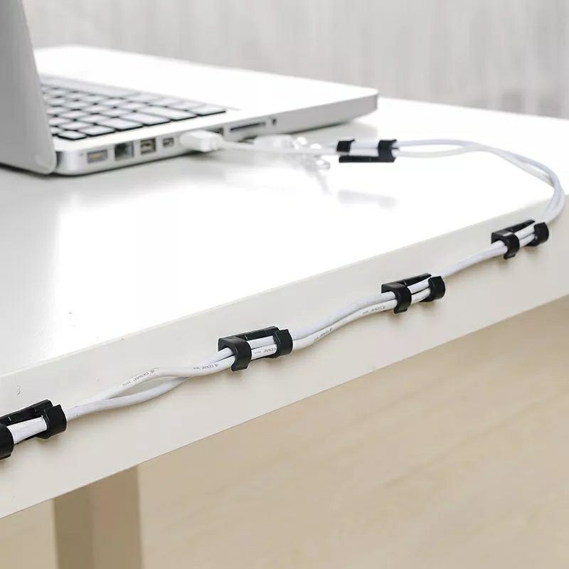 Bộ 20 cái dụng cụ cố định dây điện, cáp sạc điện thoại nhựa trong