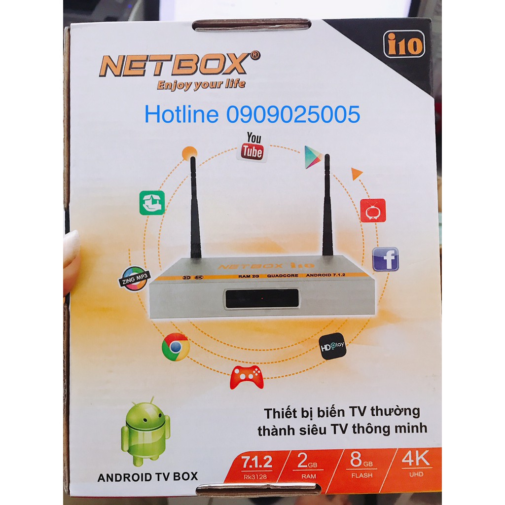 Đầu NETBOX I10 hệ điều hành 7.1.2 hàng chính hãng