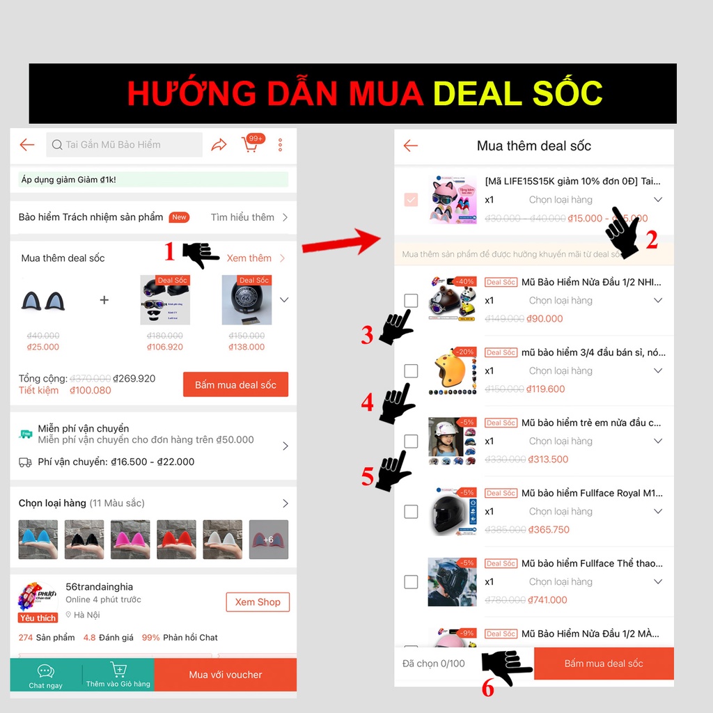 Tai mèo  gắn mũ bảo hiểm cực xinh độc lạ cute đi xe máy Shop phượt Chân Đất