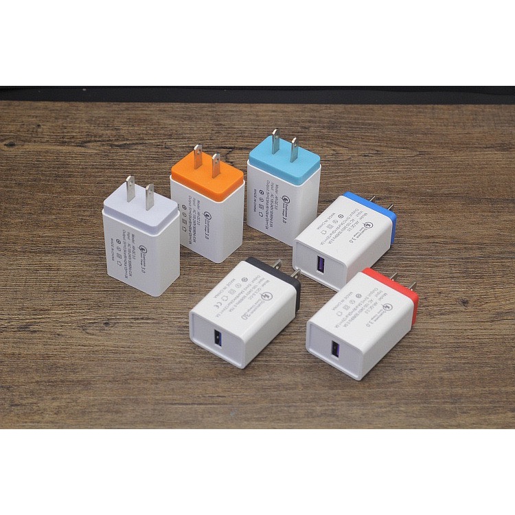 Bộ sạc nhanh Quick Charge QC 3.0 cho Samsung, iPhone, Bảo vệ ngắn mạch, Chất Liệu PC Chống Cháy Tiêu chuẩn châu âu