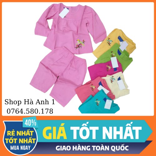 [7-10] Bộ dài tay Bảo Ngọc cho bé gái từ 7 ký đến 37 kg vải tole tone lanh tôn Việt Thắng quần áo mặc ngủ cho bé thumbnail