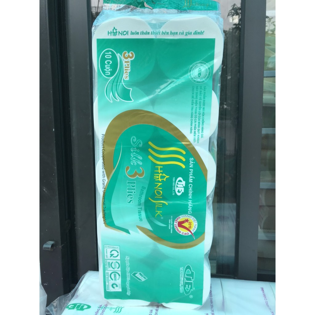 (COMBO 2 BỊCH) GIẤY VỆ SINH HÀ NỘI 10 CUỘN 3 LỚP 1.6kg