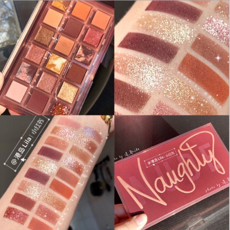 Bảng Mắt 18 Ô  Naughty Tông Màu Nâu Cam Vàng Nhũ Siêu Buôn sỉ | BigBuy360 - bigbuy360.vn