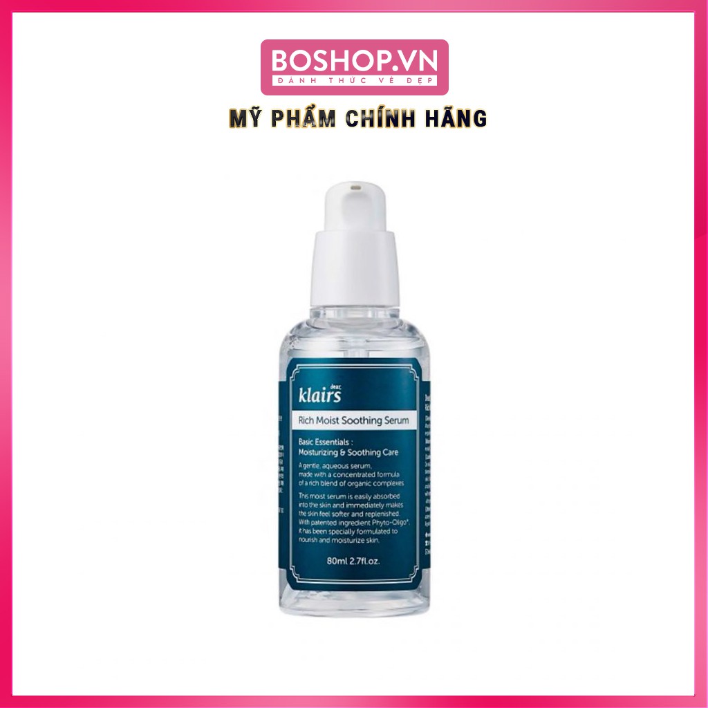 Tinh Chất Dưỡng Ẩm Lão Hóa Klairs Rich Moist Soothing Serum 80ml
