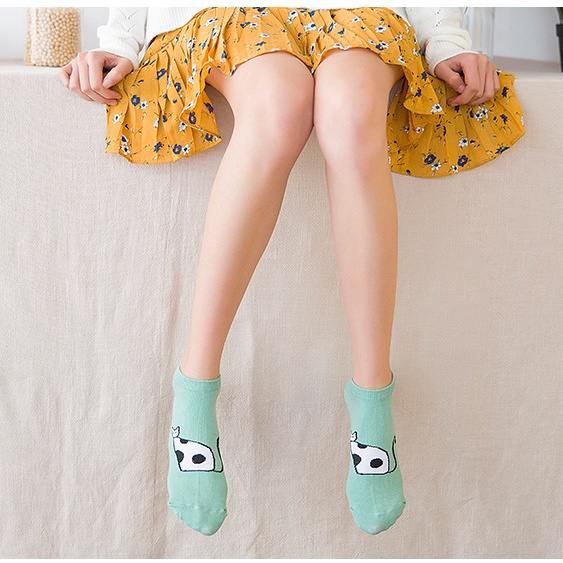 RẺ VÔ ĐỊCH  TẤT CỔ NGẮN HỌA TIẾT MÈO DỄ THƯƠNG CHO NỮ