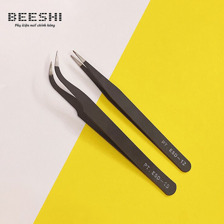 Nhíp gắp đá, nhíp làm móng Cheap nail đầu cong, đầu thẳng tiện dụng- beeshi shop nail
