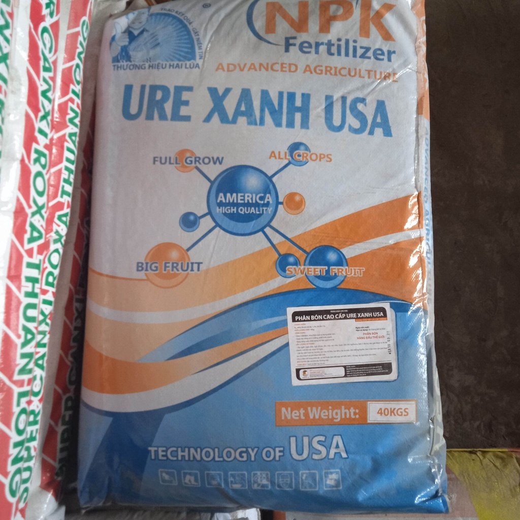 1 kg phân bón ure xanh USA, kích đâm chồi, vọt đọt, xanh dày lá cực nhanh