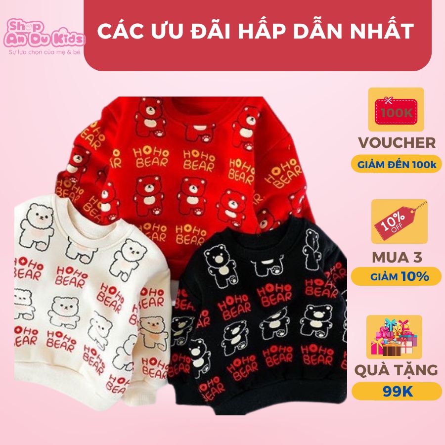 Set bộ quần áo trẻ em HoHo dành cho bé trai và bé gái 8kg-32kg