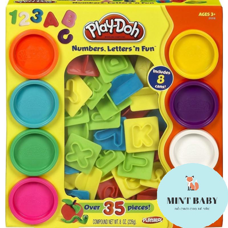 Bộ đồ chơi đất nặn vui học cùng chữ và số PLAY-DOH 212018