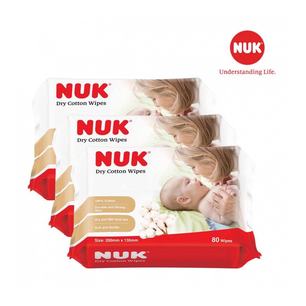 COMBO KHĂN VẢI KHÔ ĐA NĂNG NUK (80C) Chính hãng