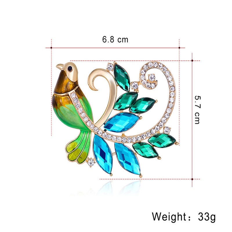 Ghim Cài Áo Hình Chim Phượng Hoàng Đính Ngọc Trai Nhân Tạo Thời Trang
