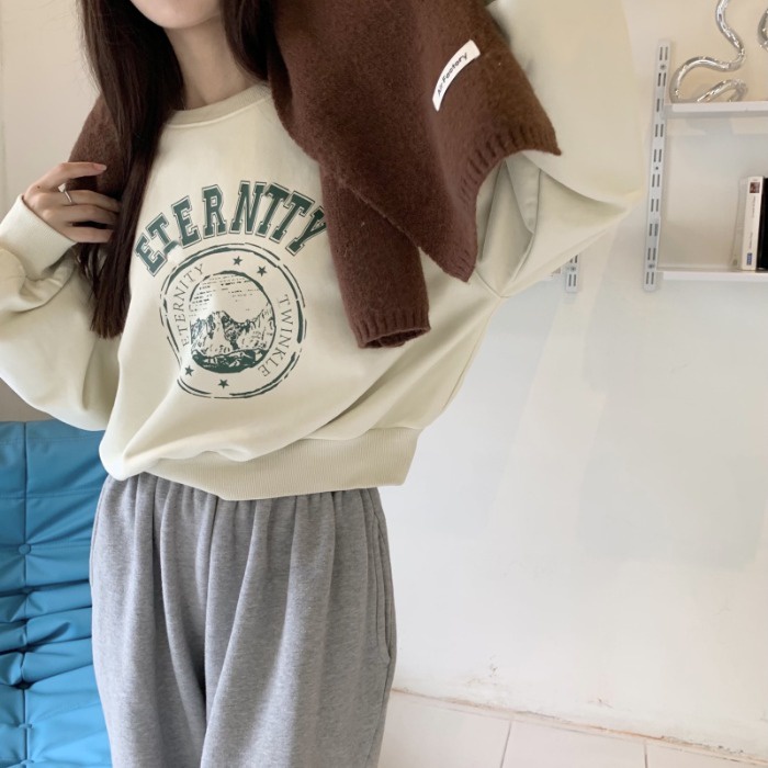 Áo sweater dài tay form croptop mùa đông