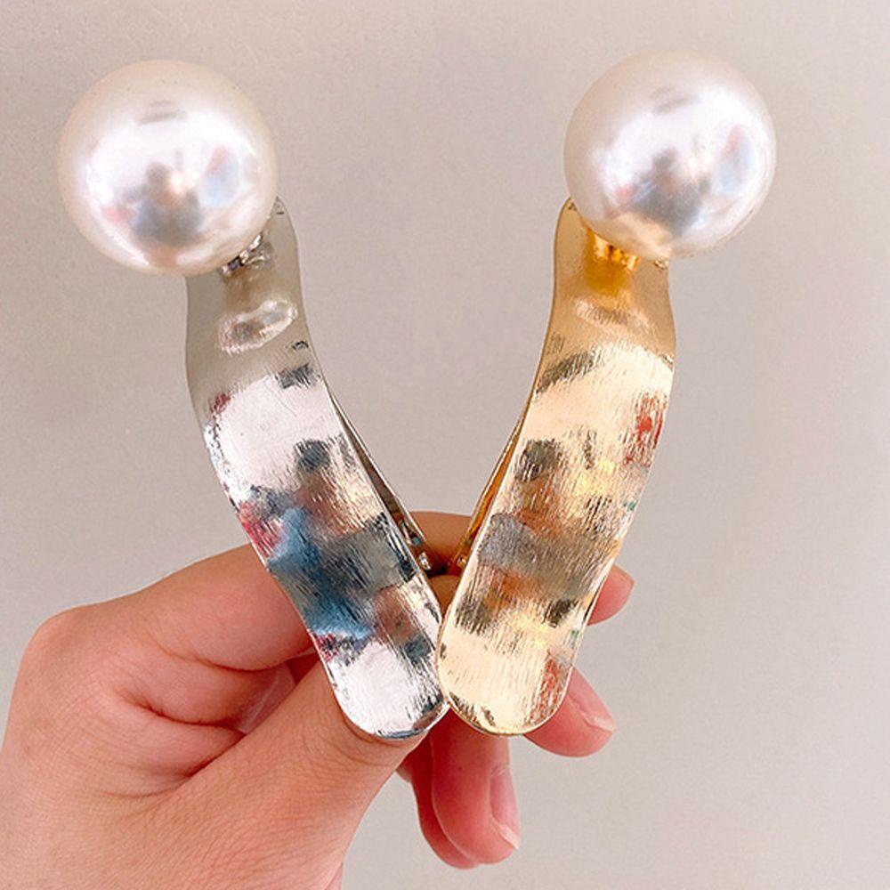 NICKOLAS Kẹp Tóc Mỏ Vịt Kim Loại Phong Cách Cổ Điển Thanh Lịch Dành Cho Nữ