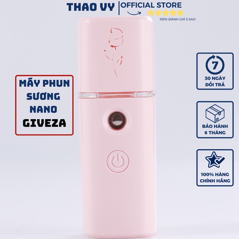 Máy phun sương mini nano tạo ẩm CHÍNH HÃNG cấp ẩm cho da mặt GIVEZA SE-8S