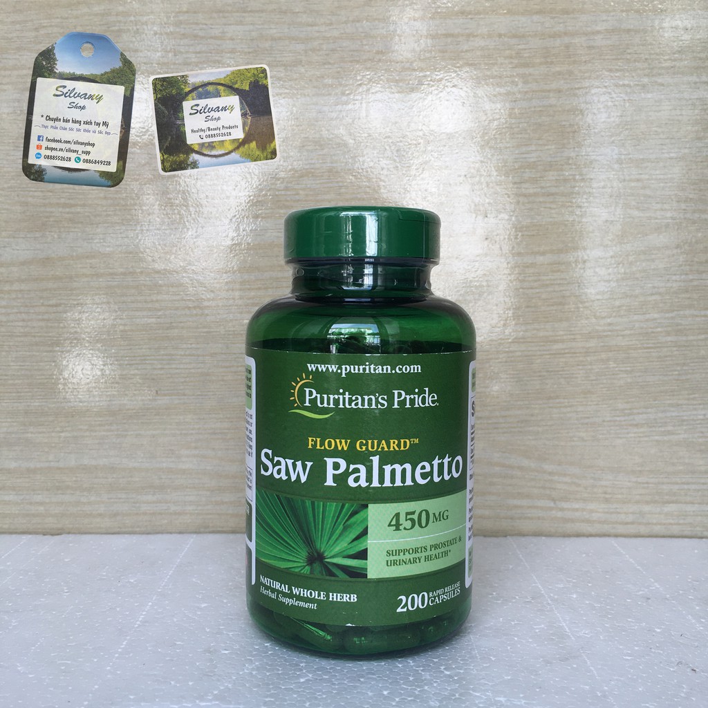 Saw Palmetto 450 mg Puritan's Pride - Hỗ Trợ Tuyến Tiền Liệt Và Tiết Niệu | Thế Giới Skin Care