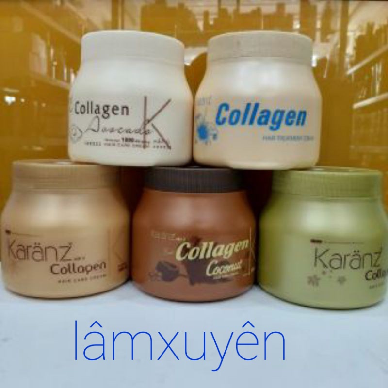 Hấp tóc Collagen 1000ml Karanz ( màu trắng, kem, nâu, xanh, vàng bất kỳ )💖Chính Hãng💖siêu thơm phục hồi suôn mượt óng ả.