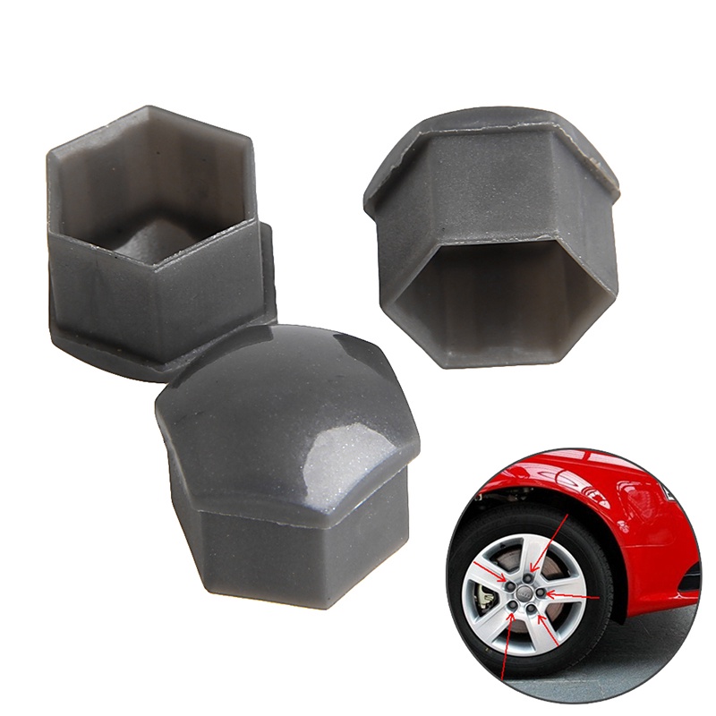 Set 20 Ốc Vít Nhựa 17mm Kèm Nắp Vặn Chuyên Dụng Cho Xe Hơi